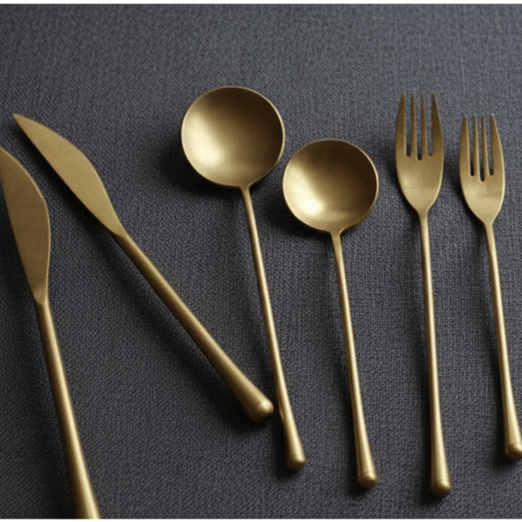 Hom & Ember – Exquisite Golden Cutlery Set for Stylish Dining and Elegant Table Setting - Hom & Ember