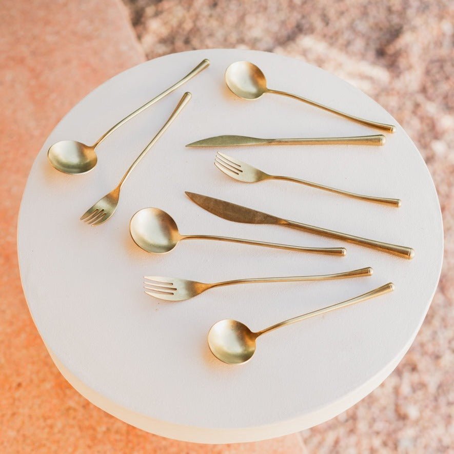 Hom & Ember – Exquisite Golden Cutlery Set for Stylish Dining and Elegant Table Setting - Hom & Ember