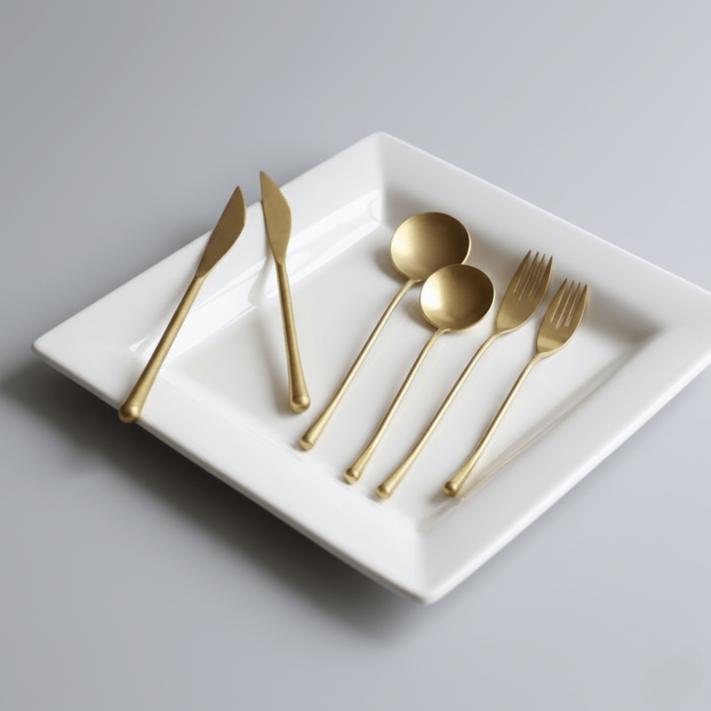 Hom & Ember – Exquisite Golden Cutlery Set for Stylish Dining and Elegant Table Setting - Hom & Ember