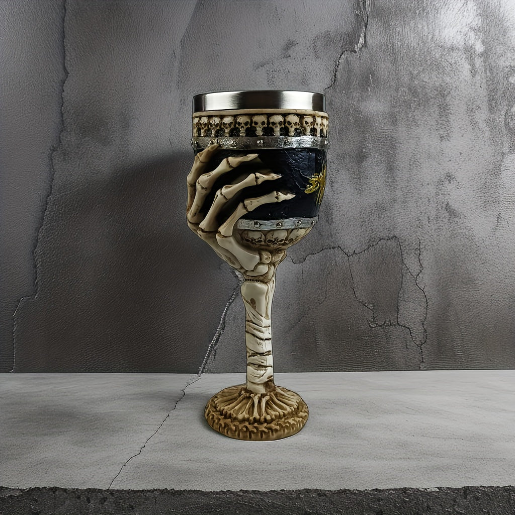 Hom & Ember – Exquisite Gothic Skeleton Goblet for a Dramatic Touch and Unique Functional Style - Hom & Ember