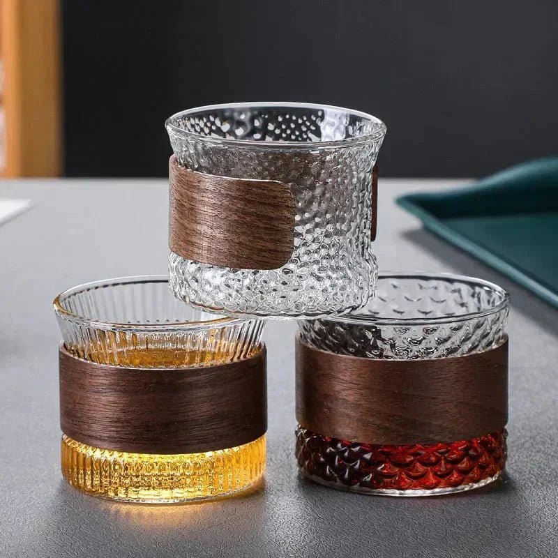Hom & Ember – Exquisite Handcrafted Glass Tumbler with Elegant Wood Accents for a Refined Touch - Hom & Ember