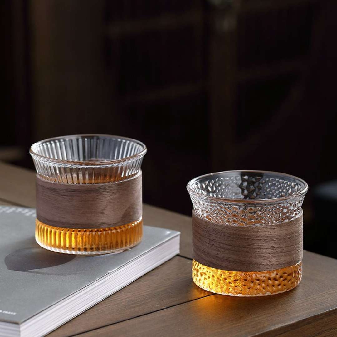 Hom & Ember – Exquisite Handcrafted Glass Tumbler with Elegant Wood Accents for a Refined Touch - Hom & Ember