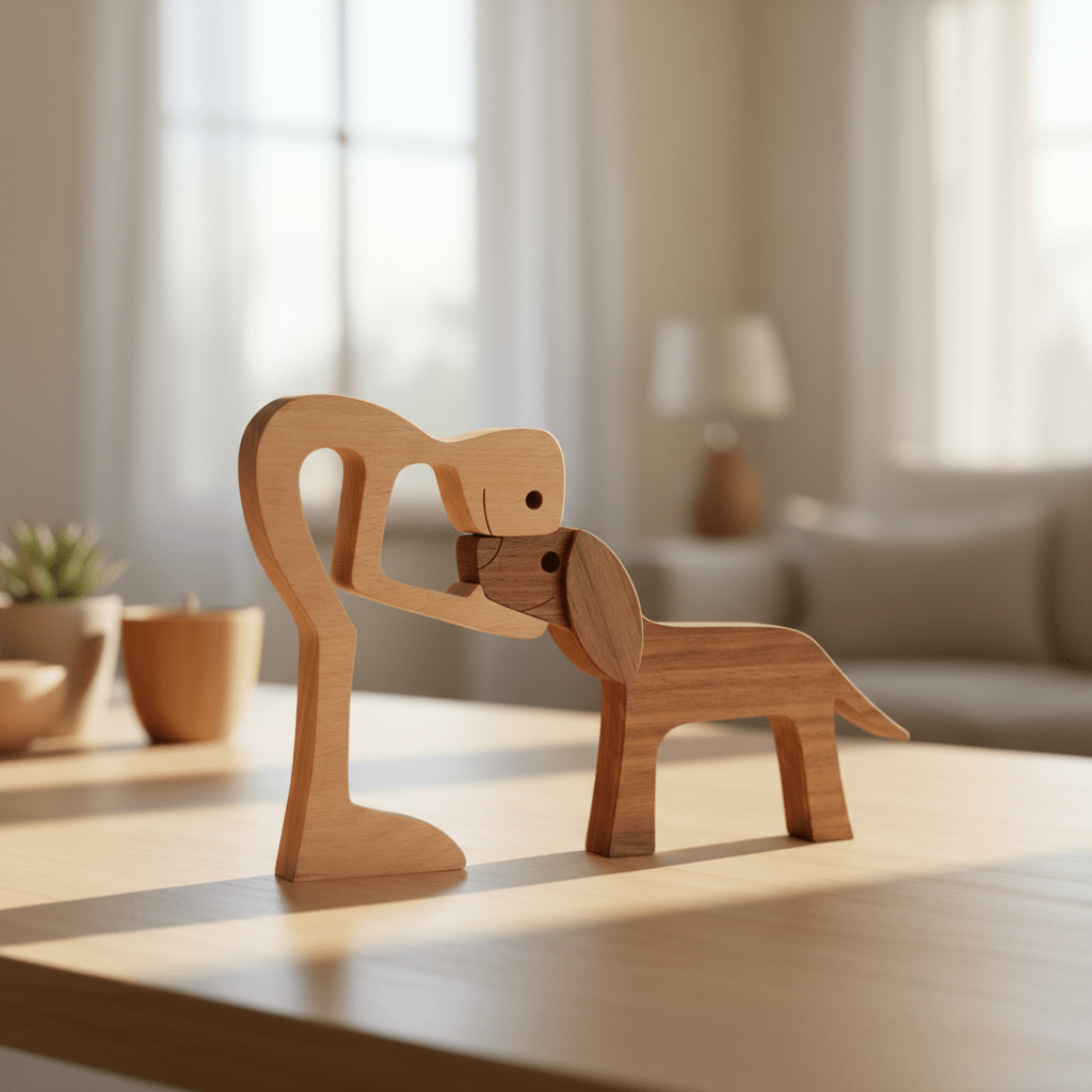 Hom & Ember – Exquisite Handcrafted Wooden Dog Sculptures for a Serene Ambiance - Hom & Ember
