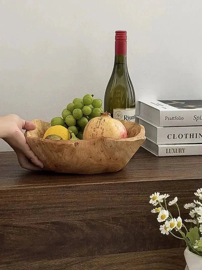 Hom & Ember – Exquisite Handcrafted Wooden Fruit Bowl for a Timeless Touch of Nature to Your Space - Hom & Ember