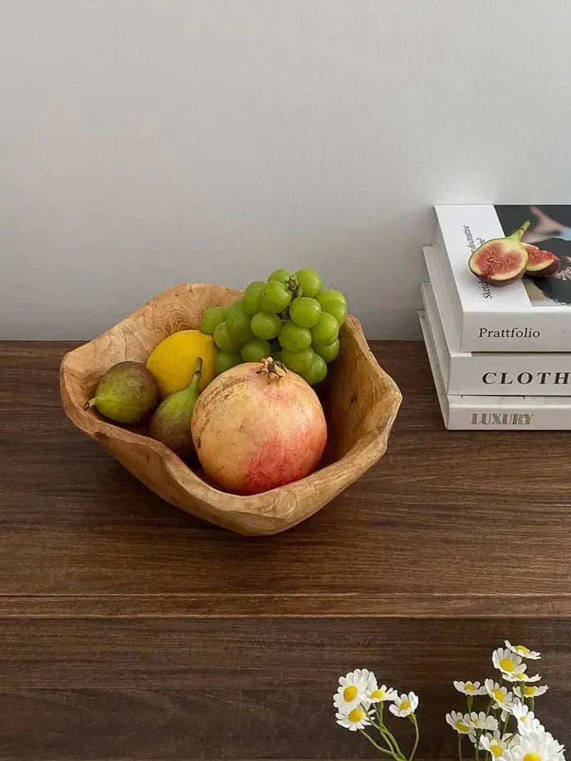 Hom & Ember – Exquisite Handcrafted Wooden Fruit Bowl for a Timeless Touch of Nature to Your Space - Hom & Ember