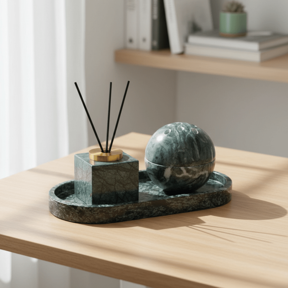Hom & Ember – Exquisite Handmade Marble Diffuser for Elegant Spaces and Serene Ambiance - Hom & Ember