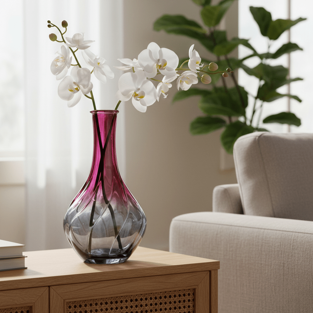 Hom & Ember – Exquisite Scandinavian - Inspired Glass Vase for Elegant Interiors with Timeless Charm - Hom & Ember