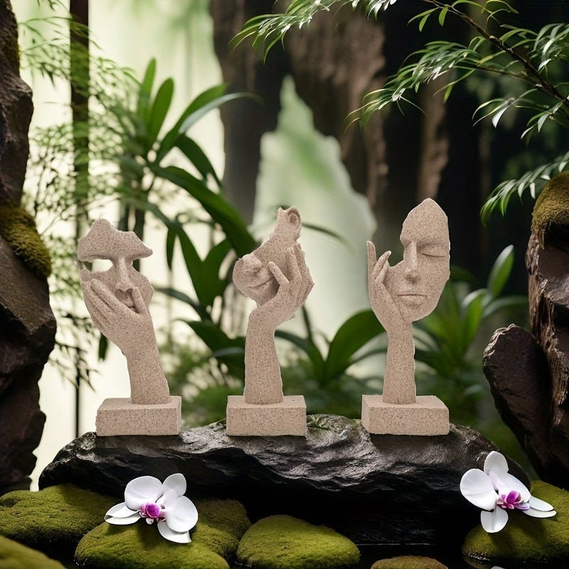 Hom & Ember – Exquisite Set of Artistic Decorative Masks in Neutral Shades for a Stylish Space and Refined Atmosphere - Hom & Ember