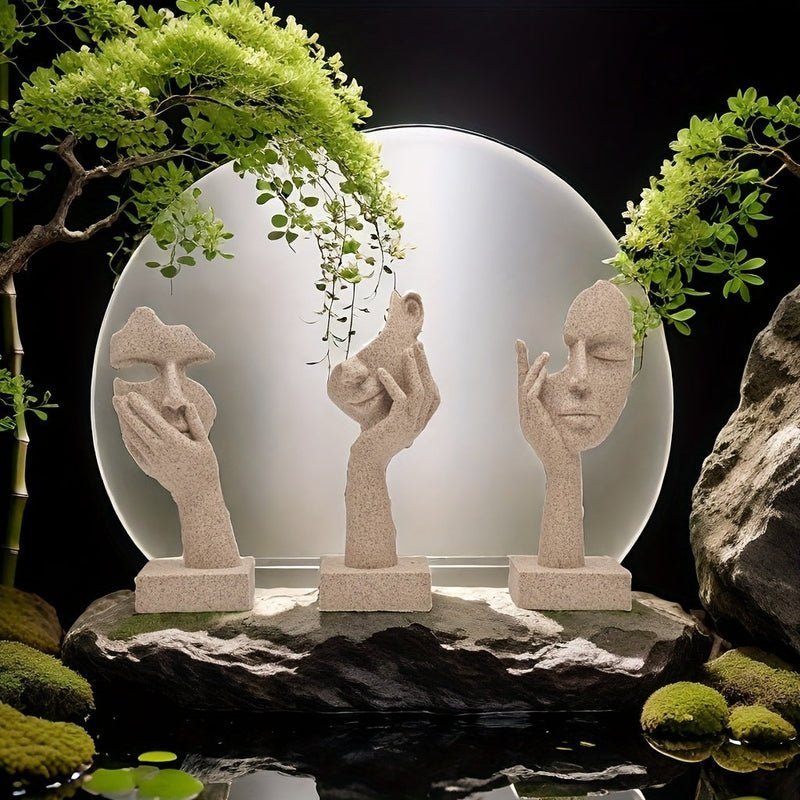 Hom & Ember – Exquisite Set of Artistic Decorative Masks in Neutral Shades for a Stylish Space and Refined Atmosphere - Hom & Ember