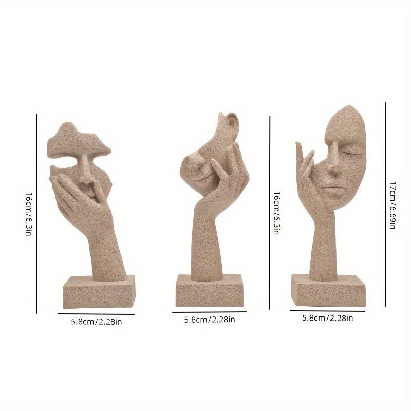 Hom & Ember – Exquisite Set of Artistic Decorative Masks in Neutral Shades for a Stylish Space and Refined Atmosphere - Hom & Ember