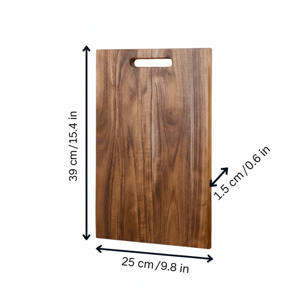 Hom & Ember – Exquisite Solid Wood Chopping Board with Handle for Sophisticated Culinary Masterpieces - Hom & Ember