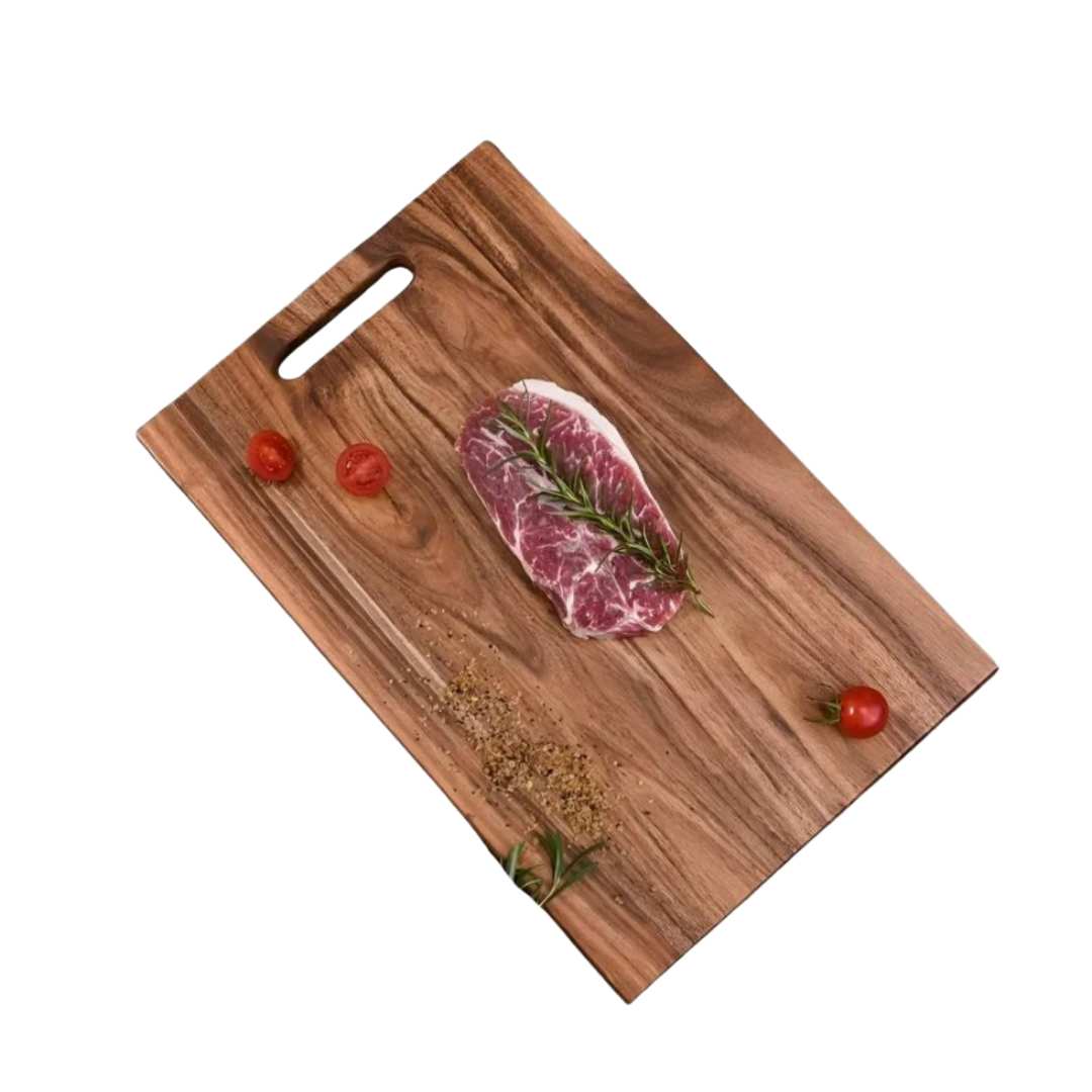 Hom & Ember – Exquisite Solid Wood Chopping Board with Handle for Sophisticated Culinary Masterpieces - Hom & Ember