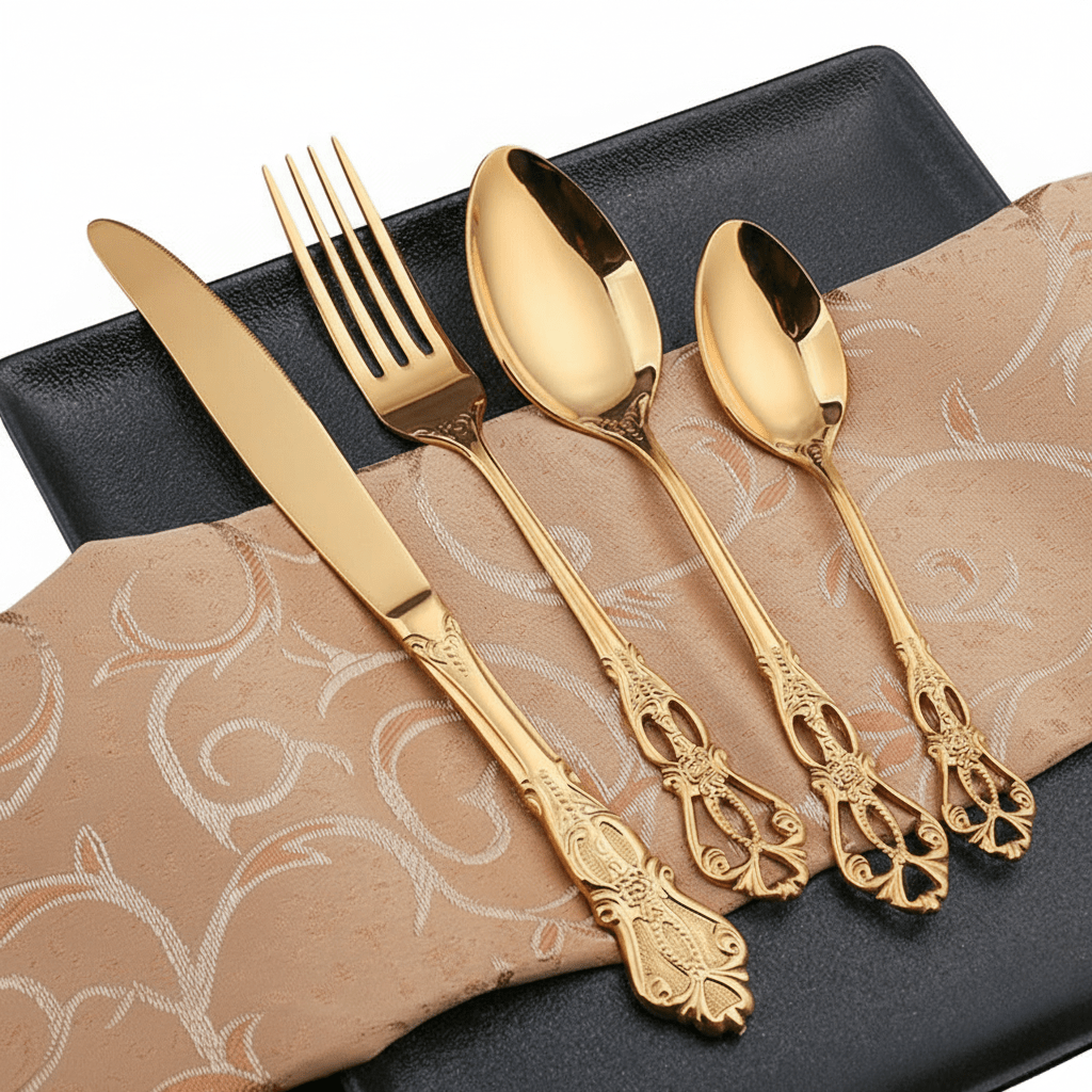 Hom & Ember – Exquisite Stainless Steel Cutlery Set for Modern Dining with Timeless Elegance - Hom & Ember