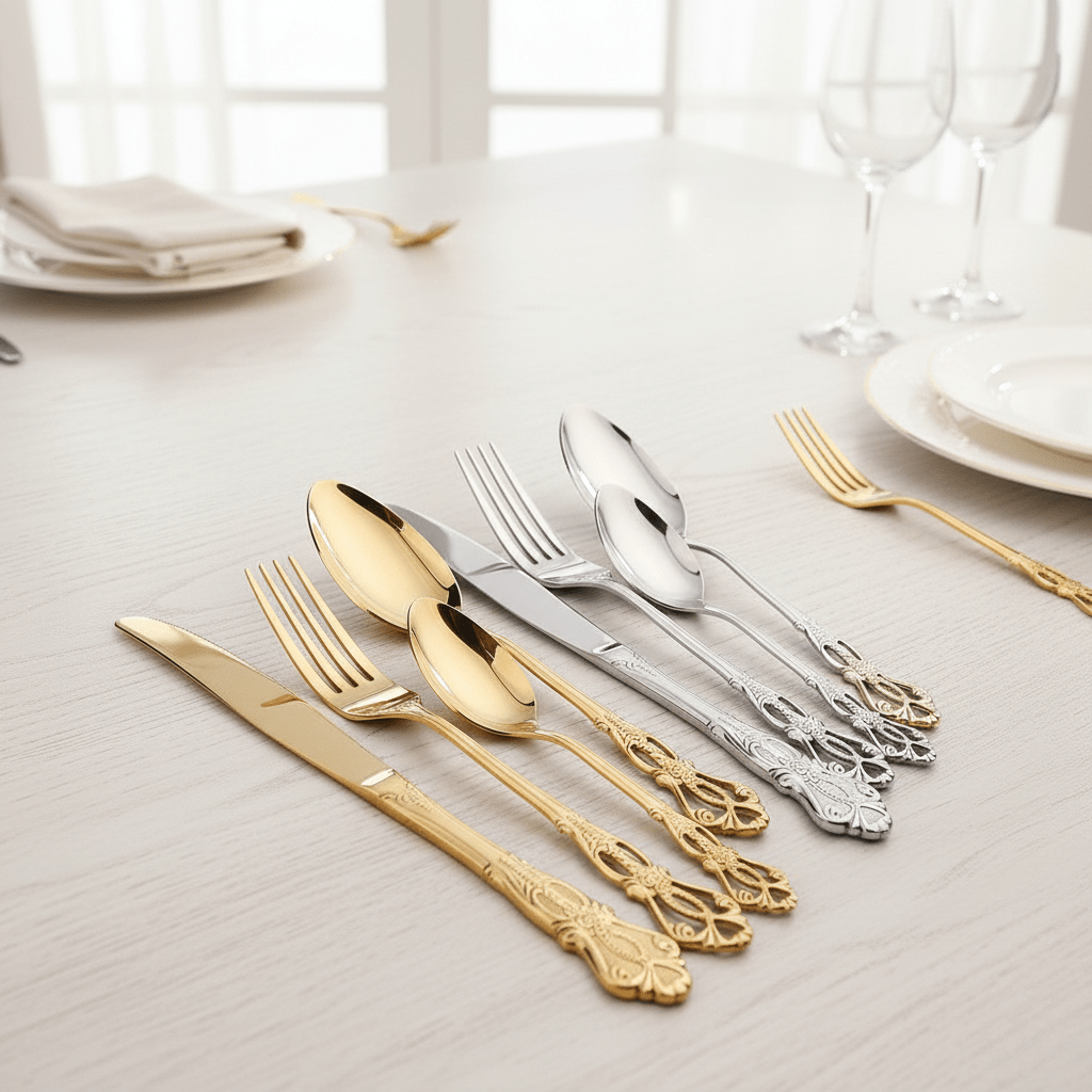 Hom & Ember – Exquisite Stainless Steel Cutlery Set for Modern Dining with Timeless Elegance - Hom & Ember