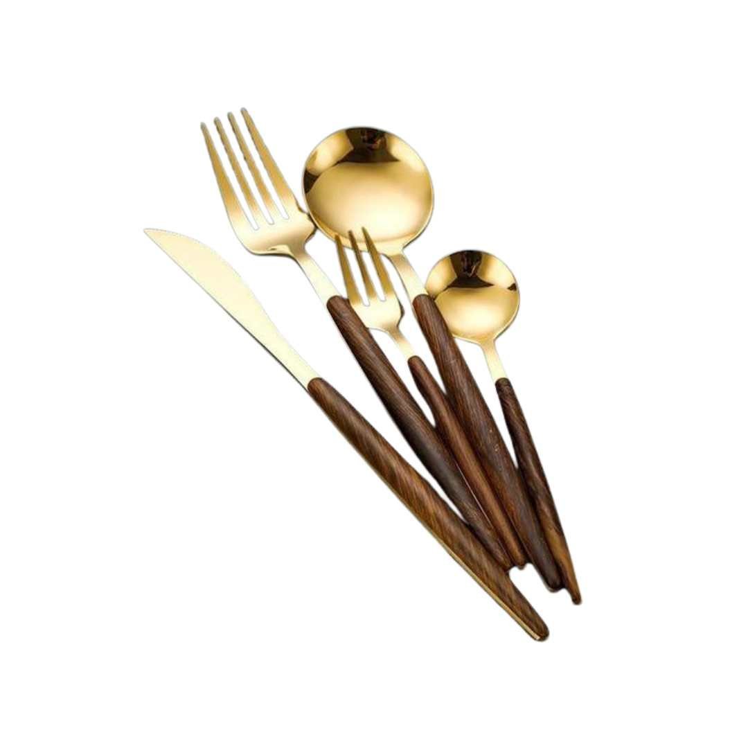 Hom & Ember – Exquisite Timber Cutlery Ensemble for a Refined Dining Experience - Hom & Ember