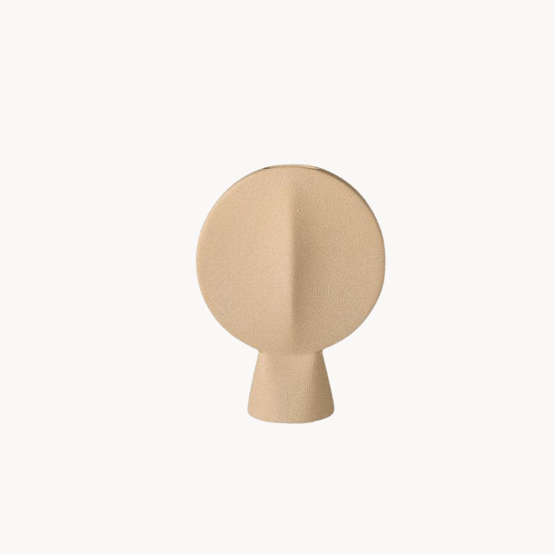 Hom & Ember – Frosted Ceramic Face Vase - Hom & Ember