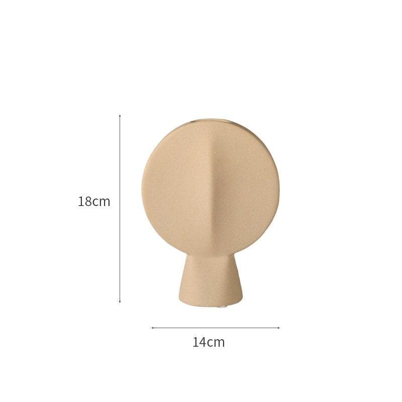 Hom & Ember – Frosted Ceramic Face Vase - Hom & Ember