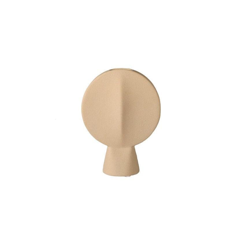 Hom & Ember – Frosted Ceramic Face Vase - Hom & Ember
