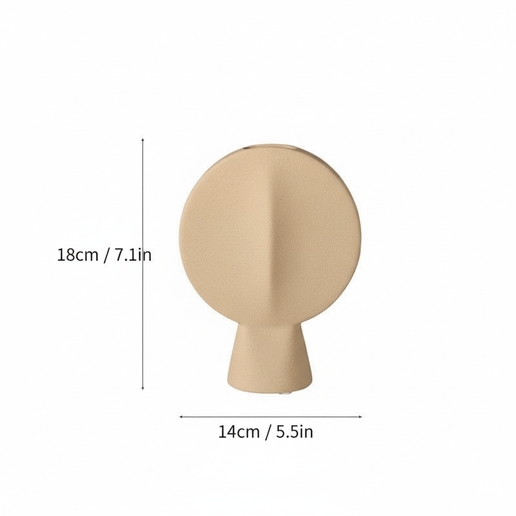 Hom & Ember – Frosted Ceramic Human Face Vase for Contemporary Elegance - Hom & Ember