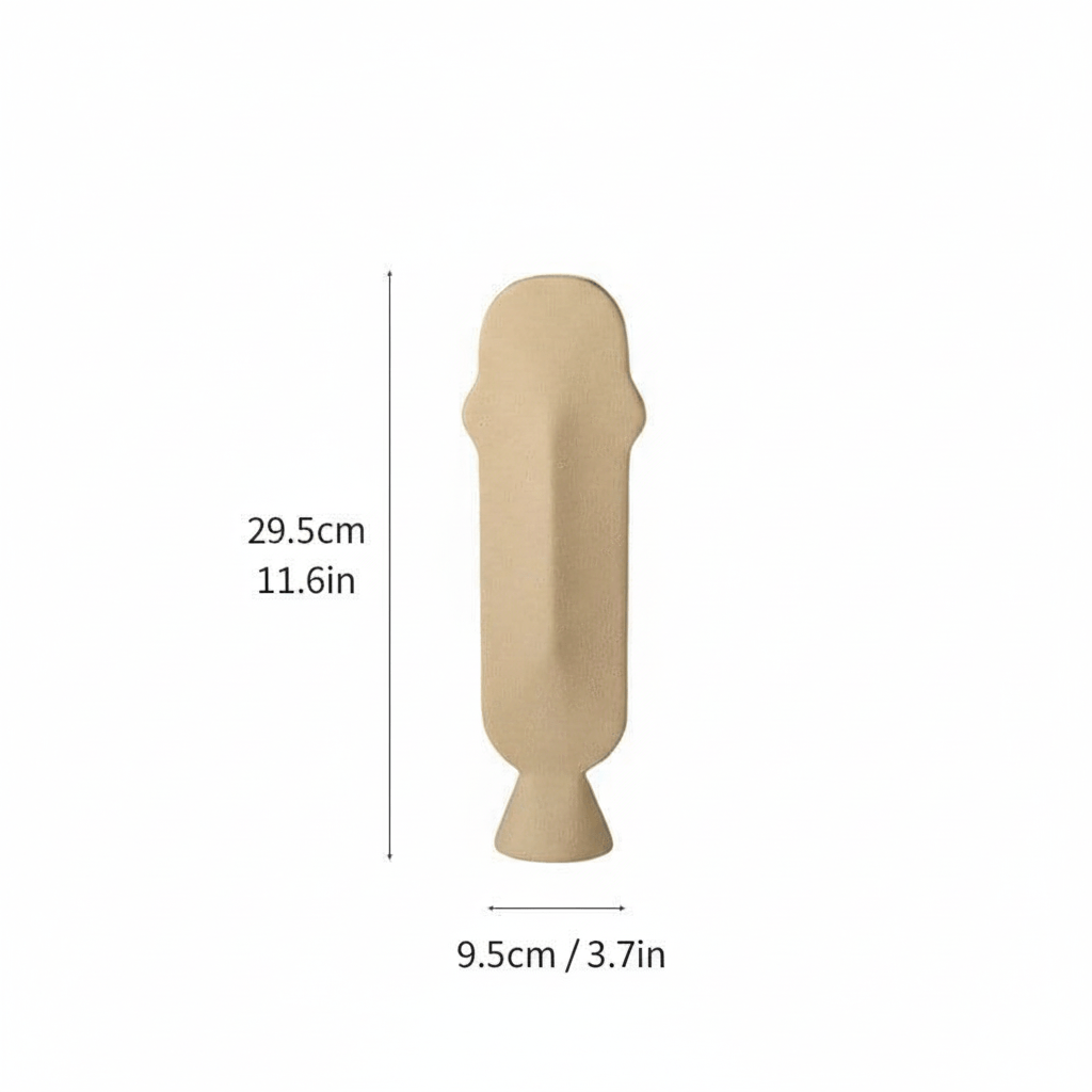 Hom & Ember – Frosted Ceramic Human Face Vase for Contemporary Elegance - Hom & Ember