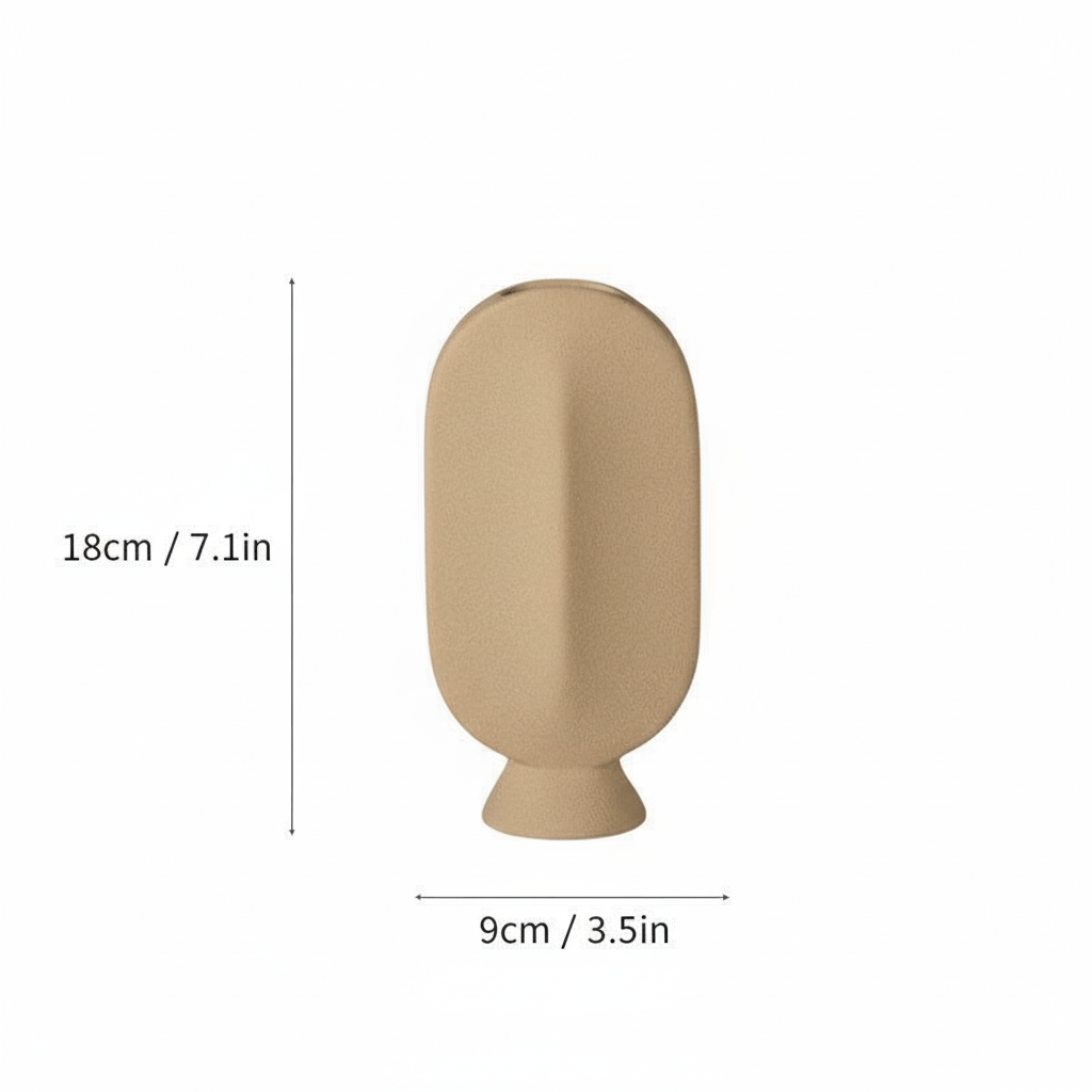 Hom & Ember – Frosted Ceramic Human Face Vase for Contemporary Elegance - Hom & Ember