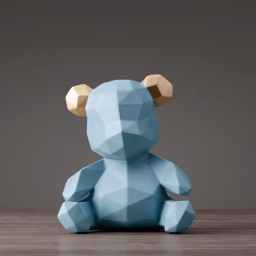 Hom & Ember – Geometric Bear Statue - Hom & Ember