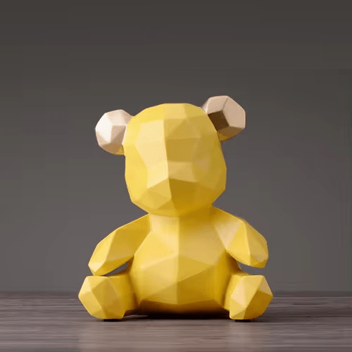 Hom & Ember – Geometric Bear Statue - Hom & Ember