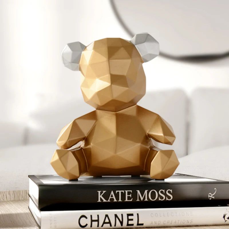 Hom & Ember – Geometric Bear Statue - Hom & Ember