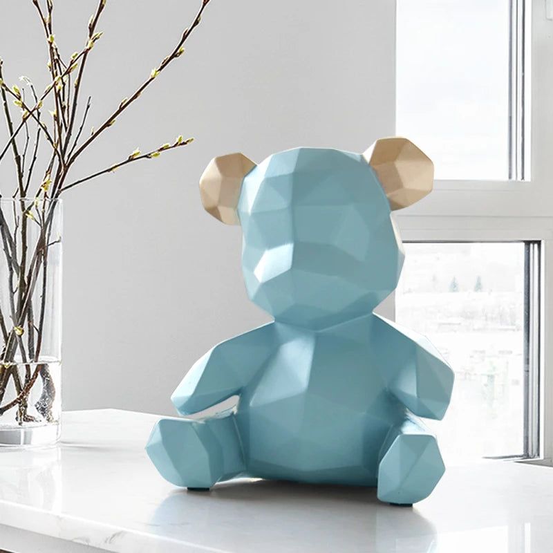 Hom & Ember – Geometric Bear Statue - Hom & Ember