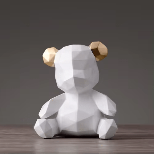 Hom & Ember – Geometric Bear Statue - Hom & Ember