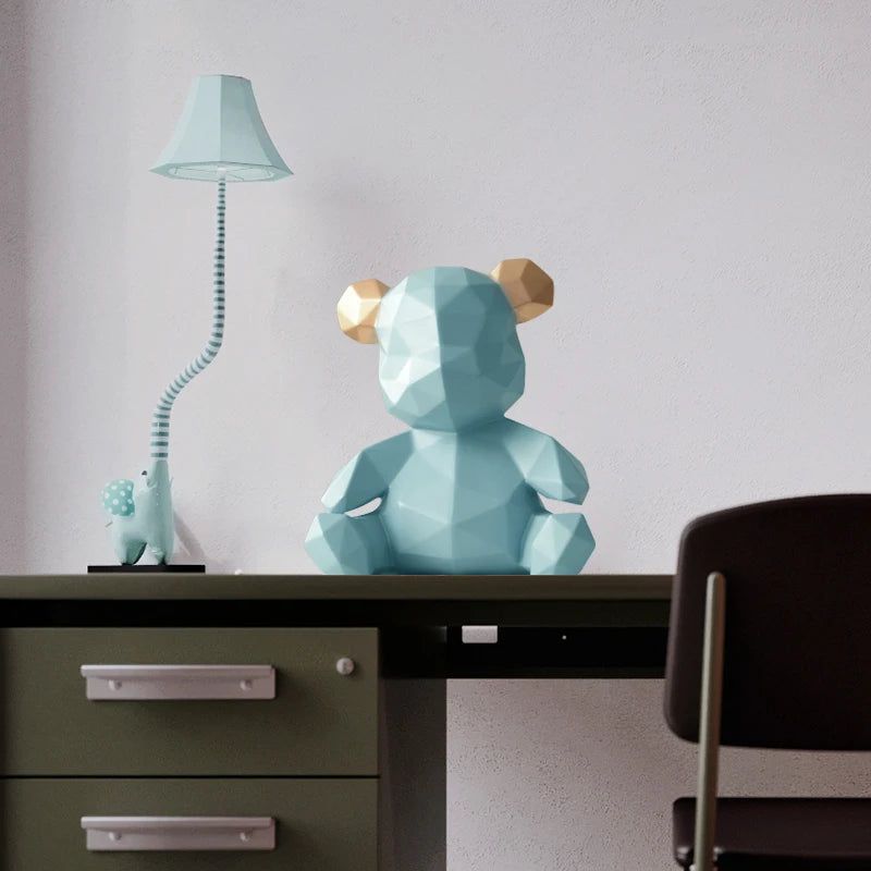 Hom & Ember – Geometric Bear Statue - Hom & Ember