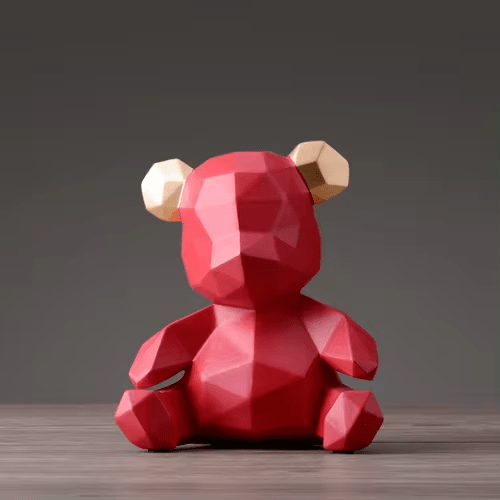 Hom & Ember – Geometric Bear Statue - Hom & Ember