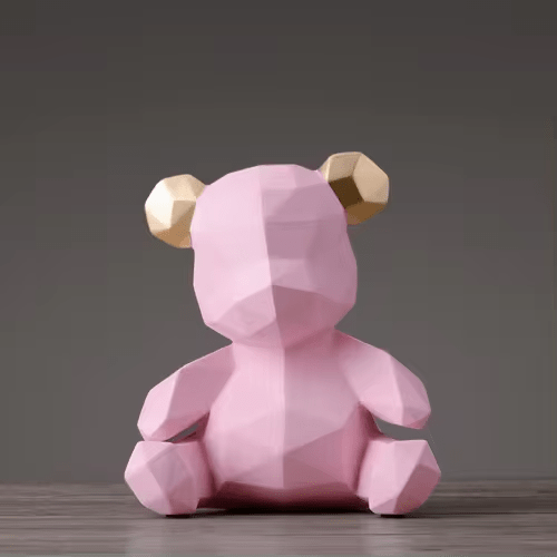 Hom & Ember – Geometric Bear Statue - Hom & Ember