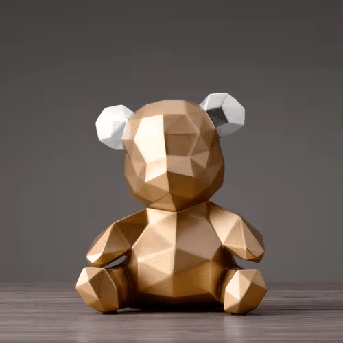 Hom & Ember – Geometric Bear Statue - Hom & Ember