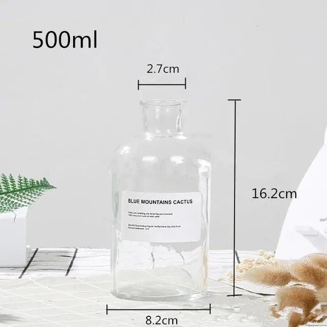 Hom & Ember – Glass Bottle Vase - Hom & Ember