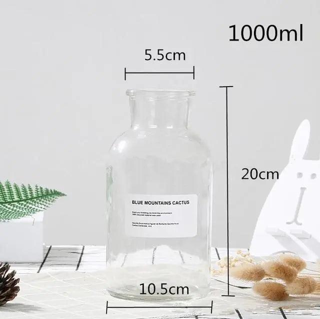 Hom & Ember – Glass Bottle Vase - Hom & Ember