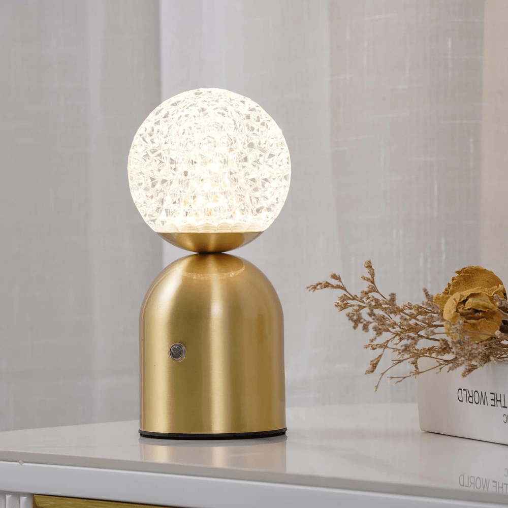 Hom & Ember – Golden Veil Wireless Lamp - Hom & Ember