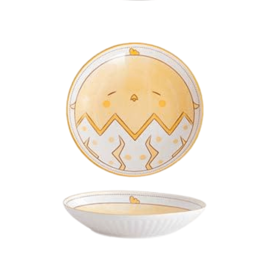 Hom & Ember – Hand - Painted Animal Cartoon Ceramic Plate for a Playful Touch - Hom & Ember