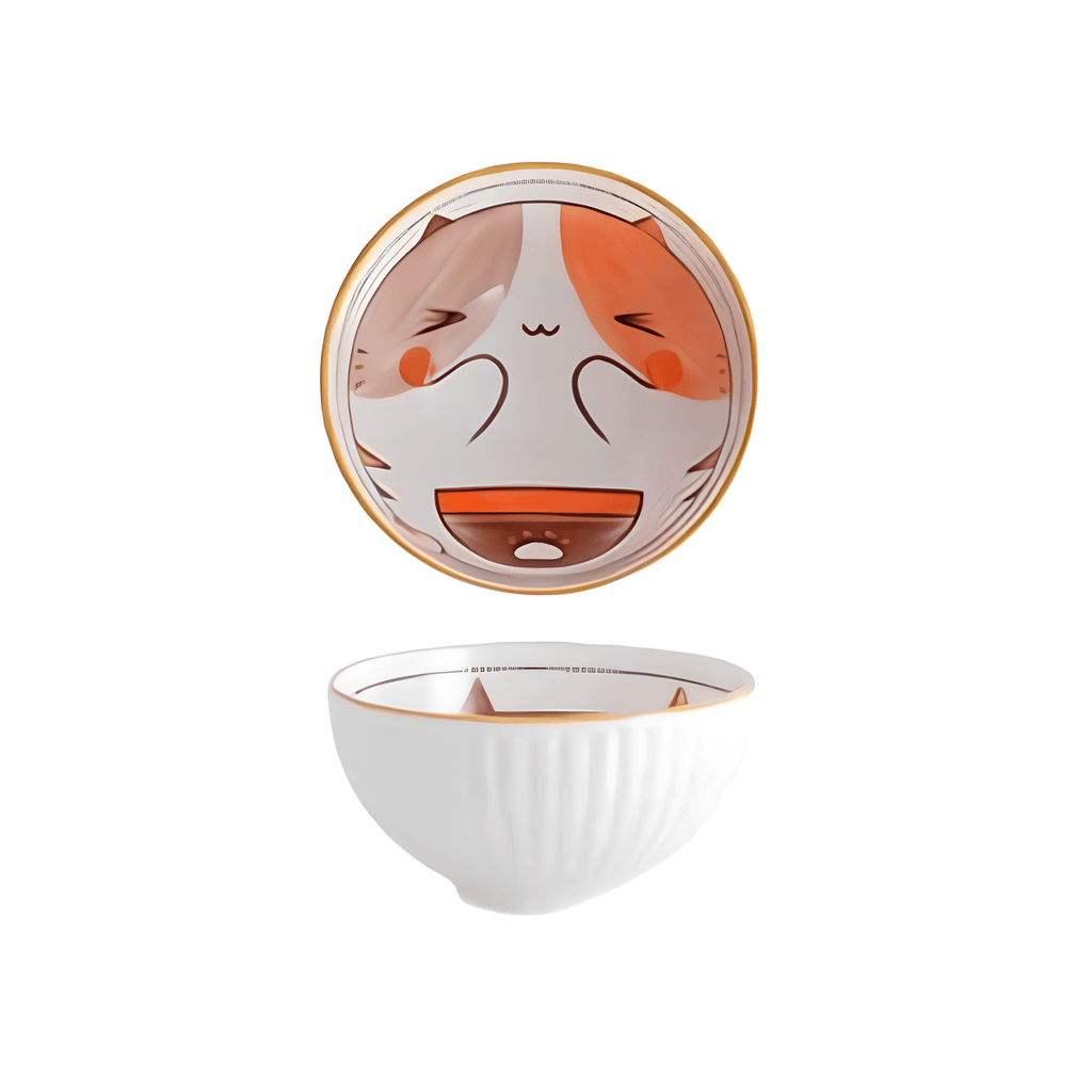 Hom & Ember – Hand - painted Ceramic Bowl with Animal Cartoon Design - Hom & Ember