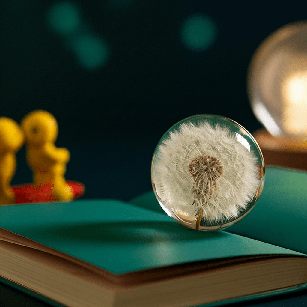 Hom & Ember – I See A Bright Future Dandelion Crystal Ball for a Touch of Whimsy - Hom & Ember