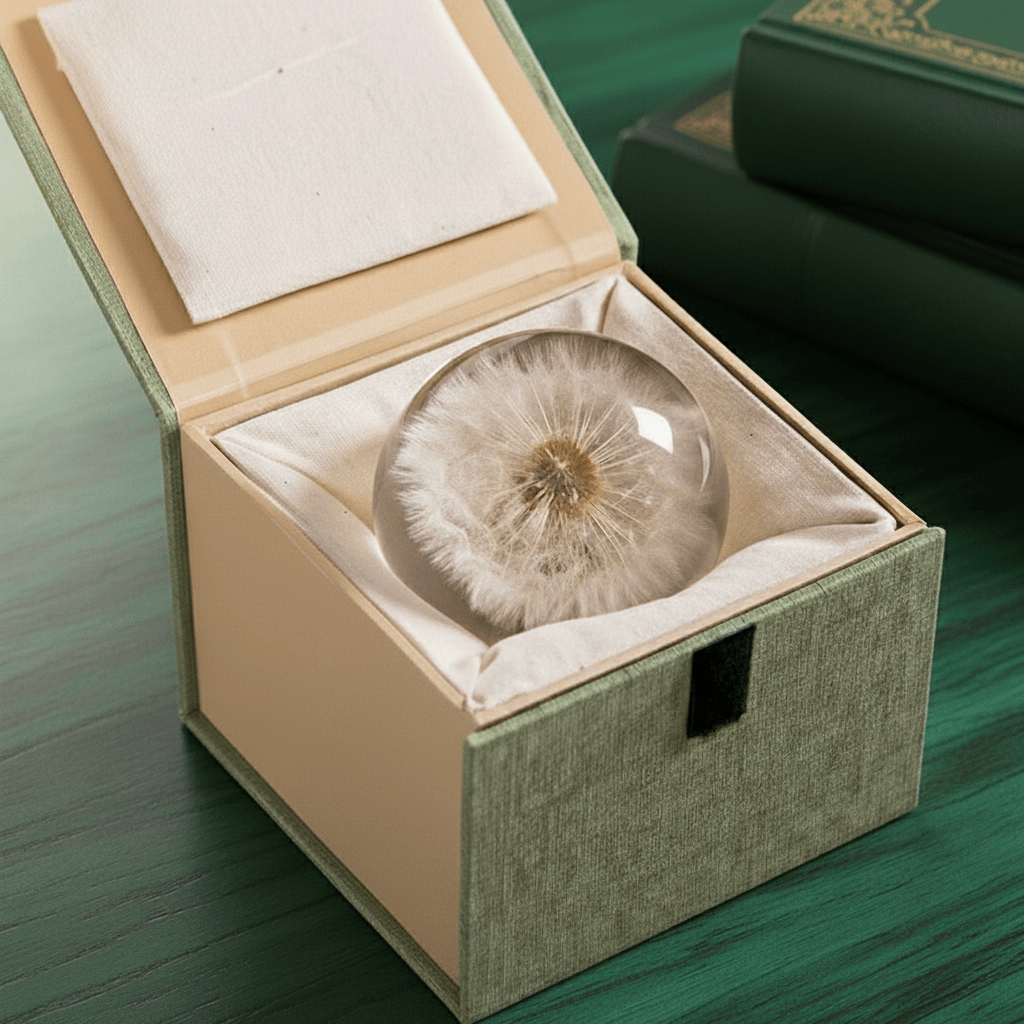 Hom & Ember – I See A Bright Future Dandelion Crystal Ball for a Touch of Whimsy - Hom & Ember