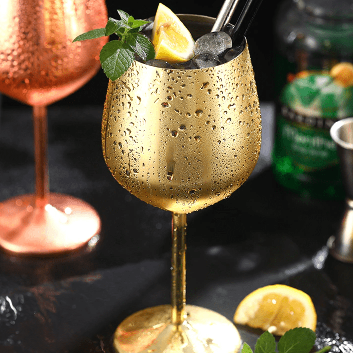 Hom & Ember – Ibiza Stainless Steel Goblet for a Sleek and Modern Look - Hom & Ember