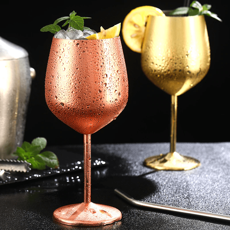 Hom & Ember – Ibiza Stainless Steel Goblet for a Sleek and Modern Look - Hom & Ember