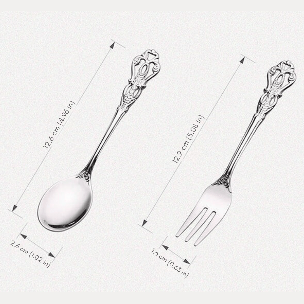 Hom & Ember – Intricately Carved Dessert Spoon Set for an Elegant Dining Experience - Hom & Ember