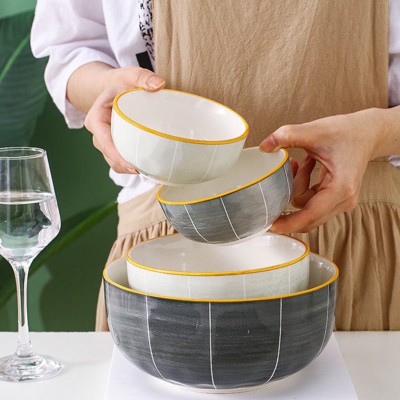 Hom & Ember – Japanese Ceramic Dinnerware Bowl Set for a Sophisticated Dining Experience - Hom & Ember