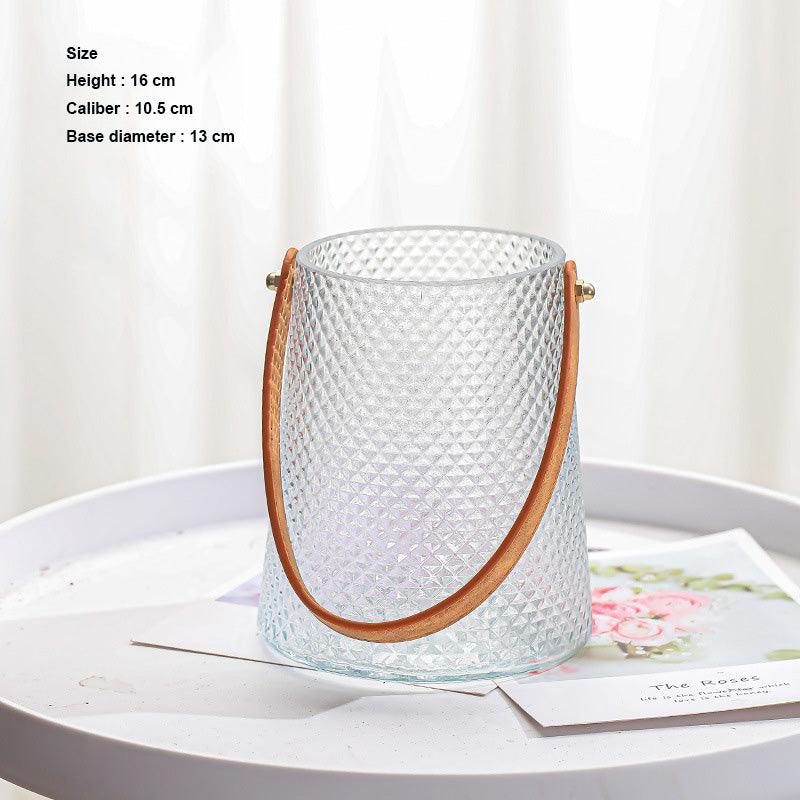 Hom & Ember – Leather Tote Vase Set - Hom & Ember