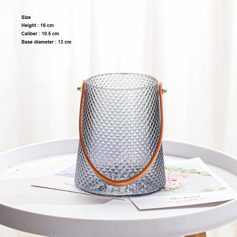 Hom & Ember – Leather Tote Vase Set - Hom & Ember