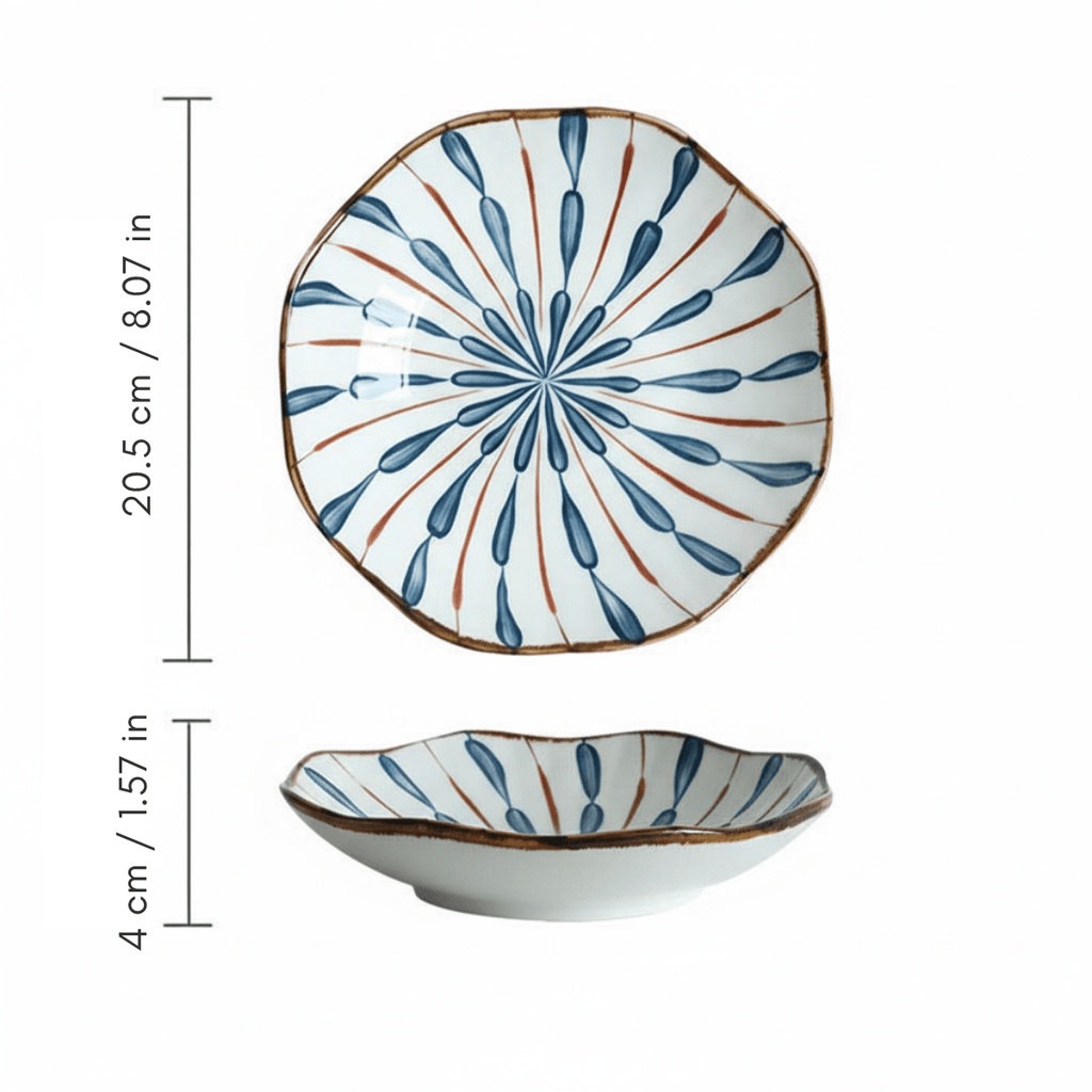 Hom & Ember – Lotus - Shaped Ceramic Plate Set for an Elegant Dining Experience - Hom & Ember