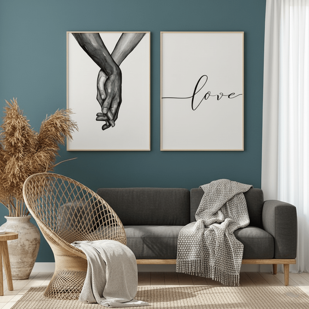 Hom & Ember - "Lovi" Modern Canvas Print - Hom & Ember
