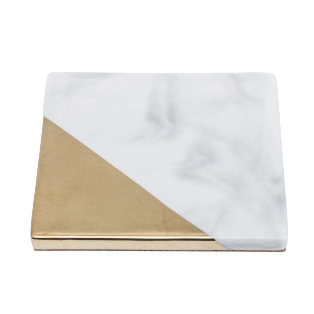 Hom & Ember – Luxe Marble Drinks Coaster for Elegant Settings - Hom & Ember